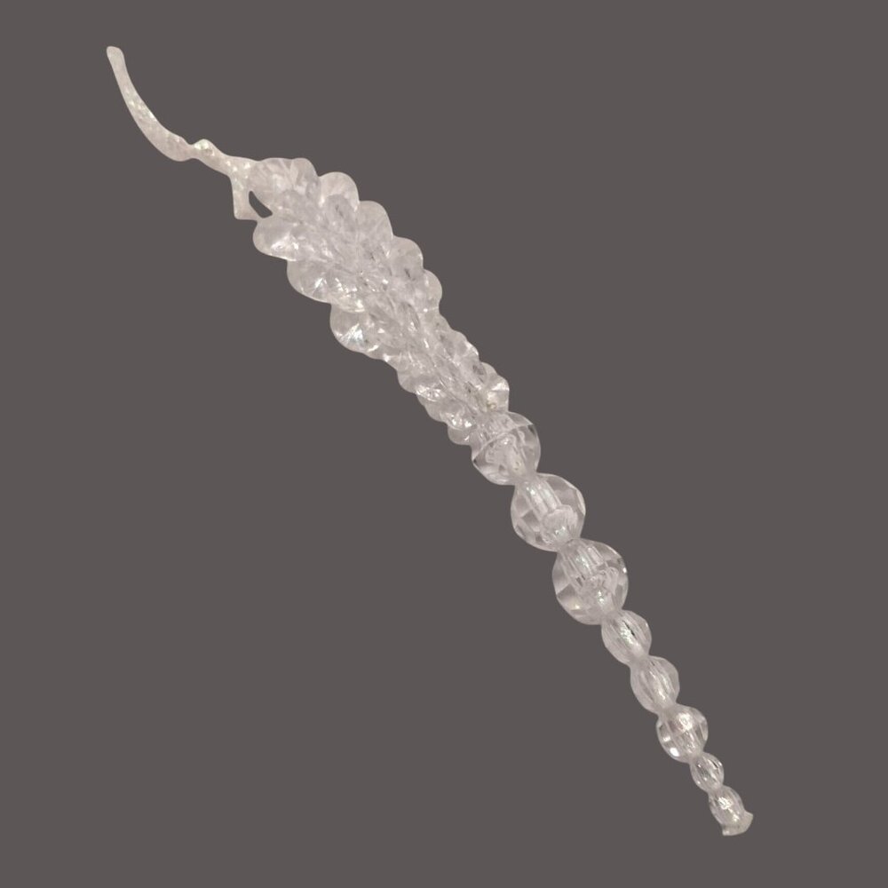Clear Acrylic Beaded Icicle Ornament